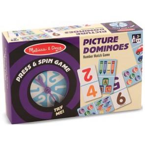 Press & Spin Game Picture Dominoes melissa &doug