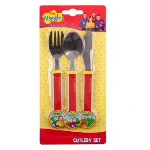 THE WIGGLES CUTLERY SET spoon fork knife